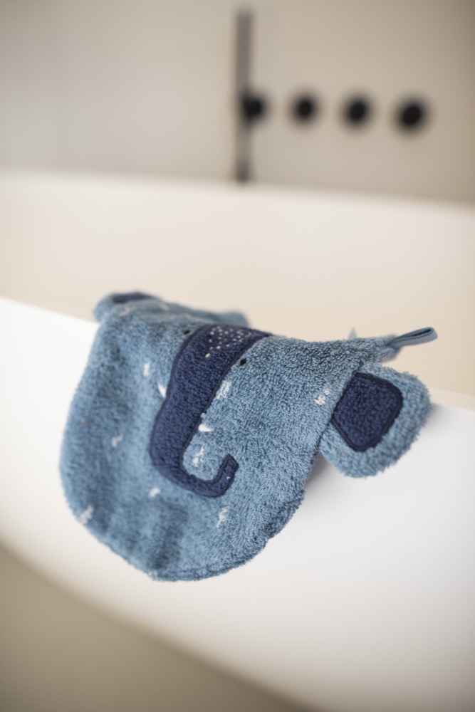 Washcloths 2-pack | Mr. Polar Bear - Mrs. Elephant